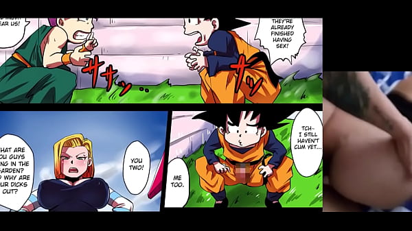 Viendo porno_de la androide 18 con mimadrastra mientras la follo