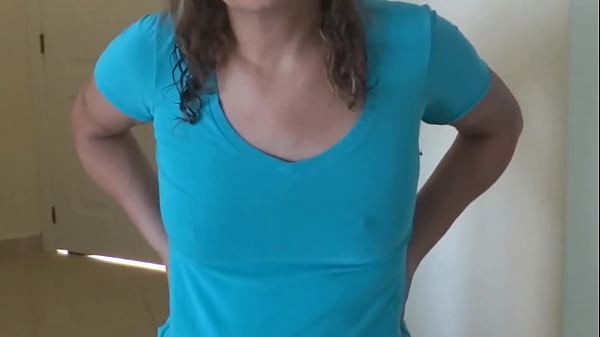 Mii hot wife is turned_on to show off_her delicious tits so they can jerk off_while watching her