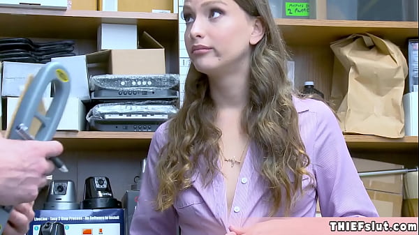 Play MP4 - Cute blonde Izzy caught in the mall and now she must offer her tight pussy for the mall cop