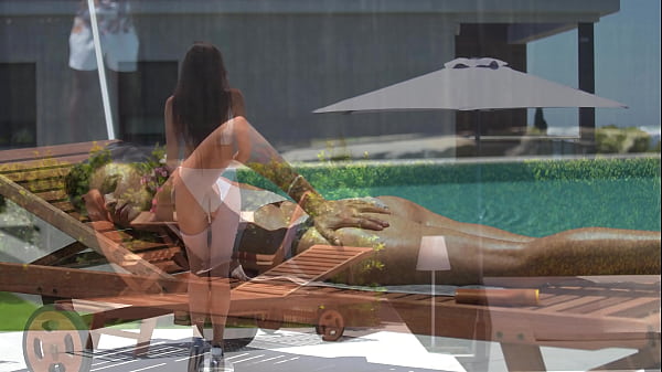 Play MP4 - Cuck Husband DPs Horny Slut Wife with Pool Cleaner in Interracial Threesome GP2037