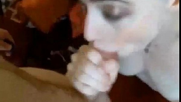 Punk GF sucks cock and gets facialed on webcam 