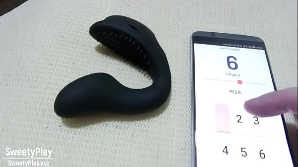 Remote control my vibrator in outdoor restaurant