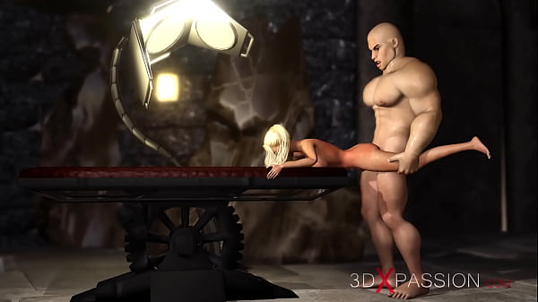 Hard fuck in_the dungeon! Big_hercules plays with a young blonde