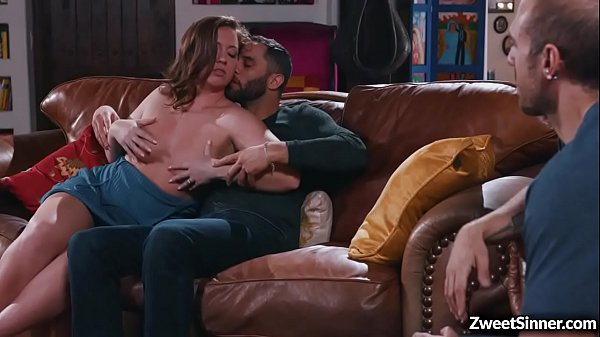 Maddy_O Reillyis always craving for ahuge cock to fuck She is horny_and started to fuck withher newneighbor while_her boyfriend iswatching them