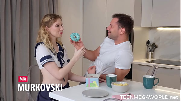 She wanted a sugary treat but he gave her a hard cock to devour