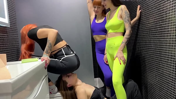 Play MP4 - Triple Farting And Spitting Lezdom Humiliation In The Toilet