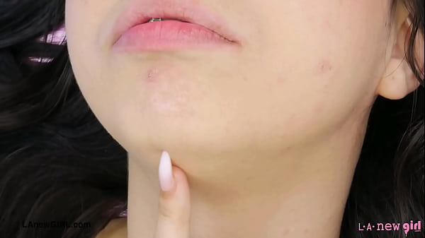 Alluring teen model naked close up