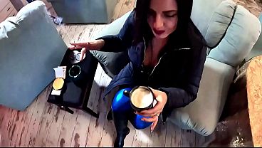 Smoking Blowjob Cameltoe Tease Double Cum on Downjacket preview