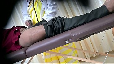 Sexy doctor using patient 