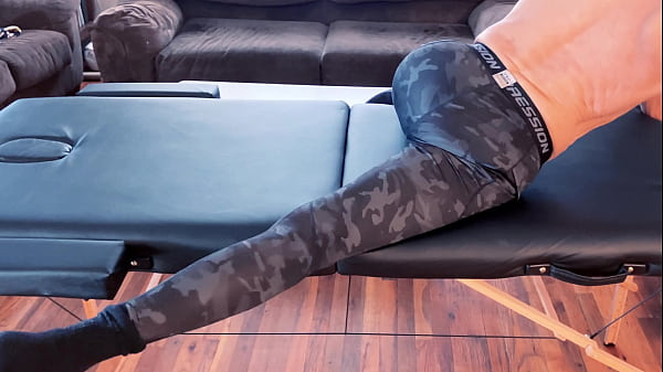 Nonton Stretching And Compression Pants On Massage Table Hd Short On thumbnail