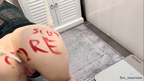 Play MP4 - Husband finds his heavily fucked wife in the toilet with a used condom in her ass&period; Couldn't resist fucking this degrading whore&period;