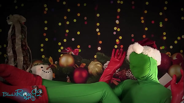 A Green Christmas Naughty Holiday Zentai Fetish Clothing Strip Tease thumbnail