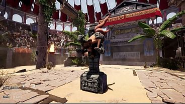 Lara Croft will deep throat an ancient statue 3D Hentai 