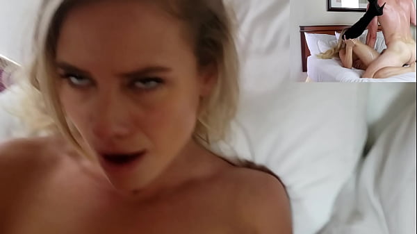 Sexy Blonde Cramped in Hotel_in Vegas