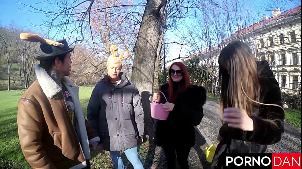 Mia trejsi&rsquo;s bubble butt stuffed with two dicks in easter basket fuck 