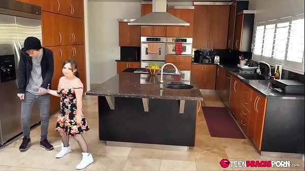 Play MP4 - She pulls out his fatty cock and starts licking it from balls to tip - FULL SCENE ON http&colon;&sol;&sol;TeenBracesPorn&period;com