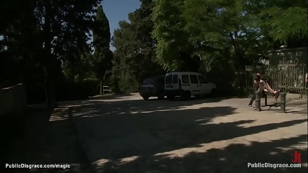 Spanishbabe bound ass fucked outdoors