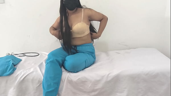 Big ass and busty nurse masturbates her juicy pussy in the hospital real homemade amateur