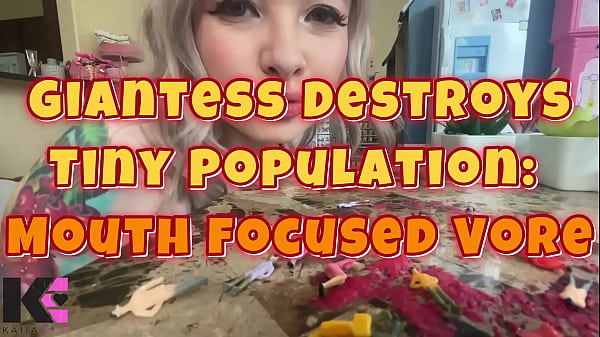 Nonton Giantess Destroys Tiny Population: Mouth Focused Vore thumbnail