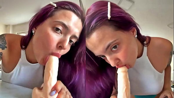 DEEP_SLOWY BLOWJOB FROM PURPLE HAIRED BEAUTY