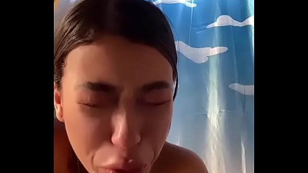 Latina teen pukes and empties her stomach 