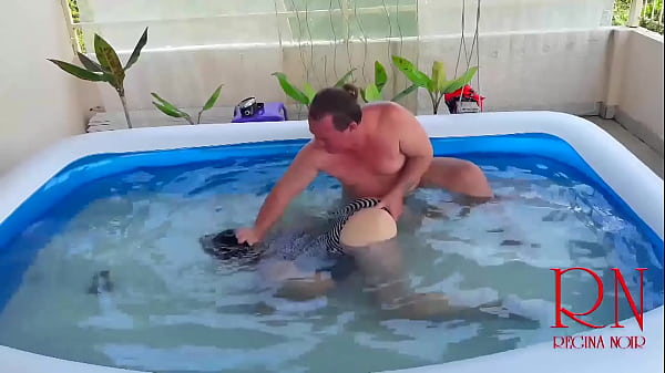 Breeath pause underwater. Domination rough sex. Nudist Regina Noir swimming, sucks and fucks in the swimming pool. c3 