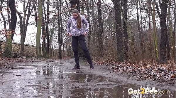 Got2pee Brings Another Desperately Peeing Girl In Tippy-toe Pee - Featuring Big Puddle thumbnail
