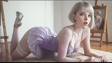 I fucked that snow-white slut while watching her icy pussy get juicy from the scorching friction [AI]