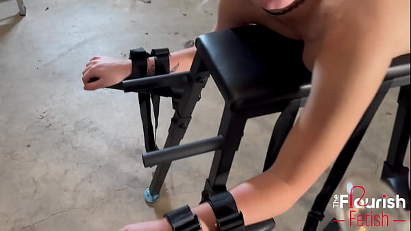 Trailer evie christian gets the obedience bench in a garage it's very "silence of the lambs" feel to it with whipping flogging paddling glass dildo being plunged up her ass verbal domination and more