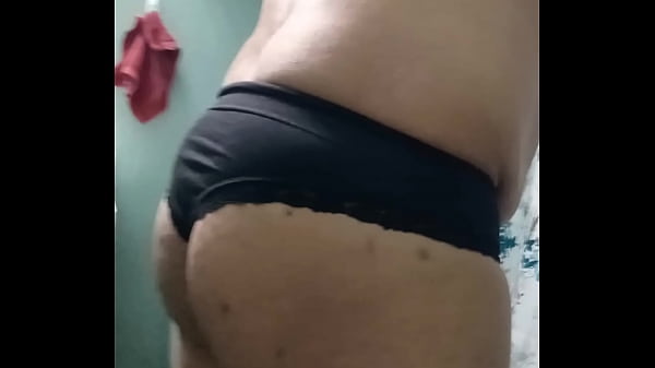 Black satin panties