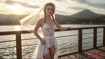 I defiled this fake shy girl in white, making her swallow my cum and moan from a wild hardcore fuck [AI]
