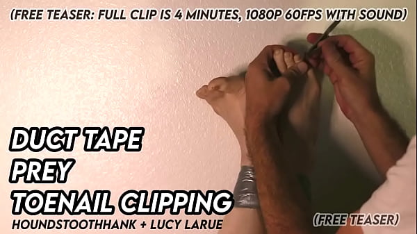 Duct tape prey toenail clipping