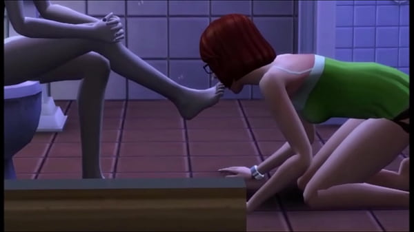 Nerdy married woman cheats with another woman in public 