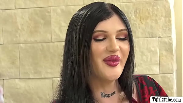 Busty tattooed shemale Nicole Korsakova cant hold herself when it comes to a big black cock.The tranny sucks and fucks his bbc so deep bareback anal. 