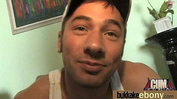 Cum loving teen enjoys huge bukkake! 