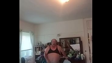 In bra and thong
