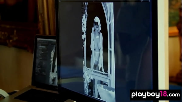 Classy blondie Kayslee_Collins reveals her pierced nipples and_hairy pussy