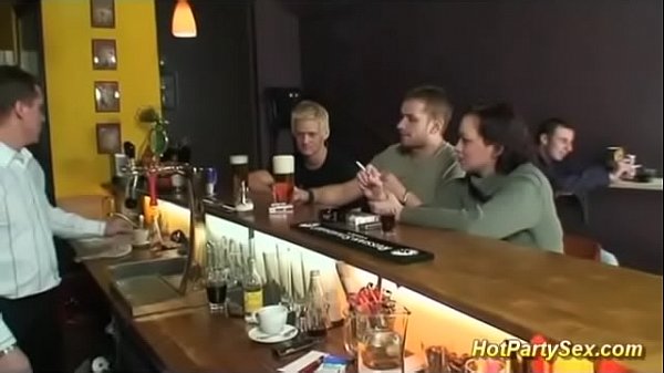 blondeteen enjoys a massive group facial