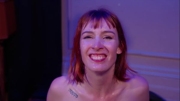 Massive cum and piss bukkake for skinny slut pixie pink drenched in cum and washed in piss