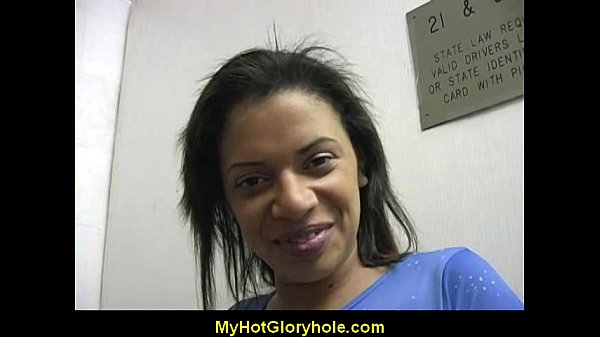 Hot girl sucking big_white cock through a gloryhole 19