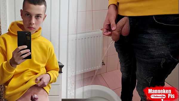 Guy Long Pisses In A Public Toilet And Takes A Selfie thumbnail