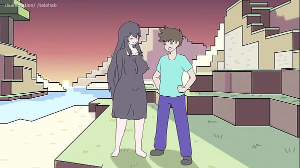 Ender chan flowed from Steve !  hentai ( cartoon porn ) 2d