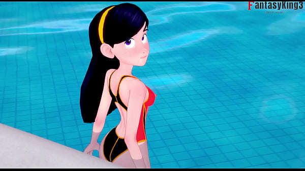 Violet Parr on the pool, public sex POV | The Incredibles 
