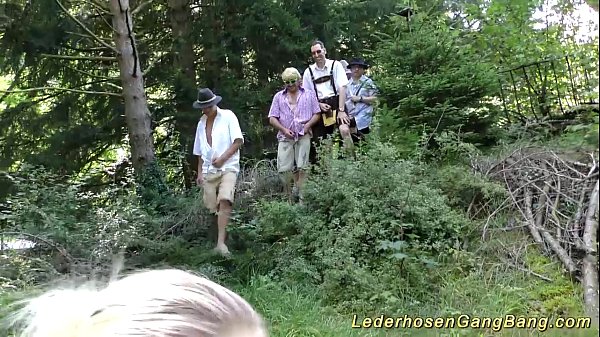 Play MP4 - german lederhosen gangbang in nature