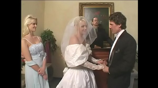 Play MP4 - Fetish bride in satin wedding dress gets a hard rough DP