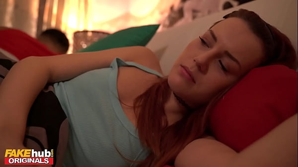 Fakehub teen step sister with big tight ass gets wet pussy while sharing bed with step brother and wants some fun