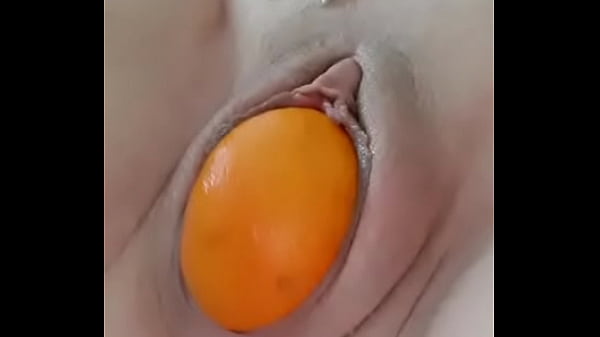 Milf, woman, cumshot, fruit in pussy