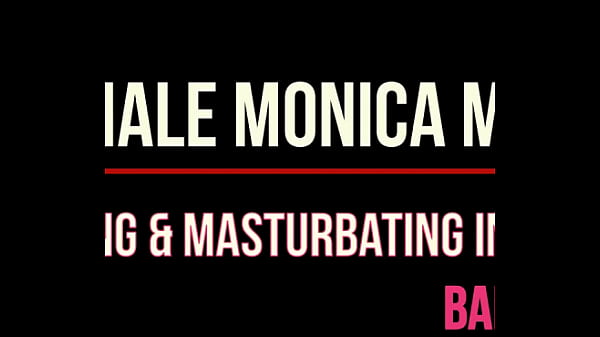 TS Monica M Black hair doll stroking her small cock 