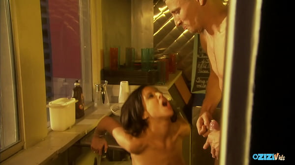 Customer Gets To Fuck A Brunette Waitress After Getting His Cock Sucked thumbnail