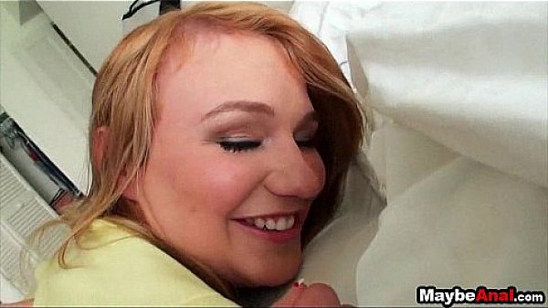 Blonde amateur lets her bf try her ass Maci Moore 1 